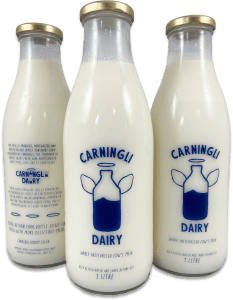 Glass milk bottles from Midoa